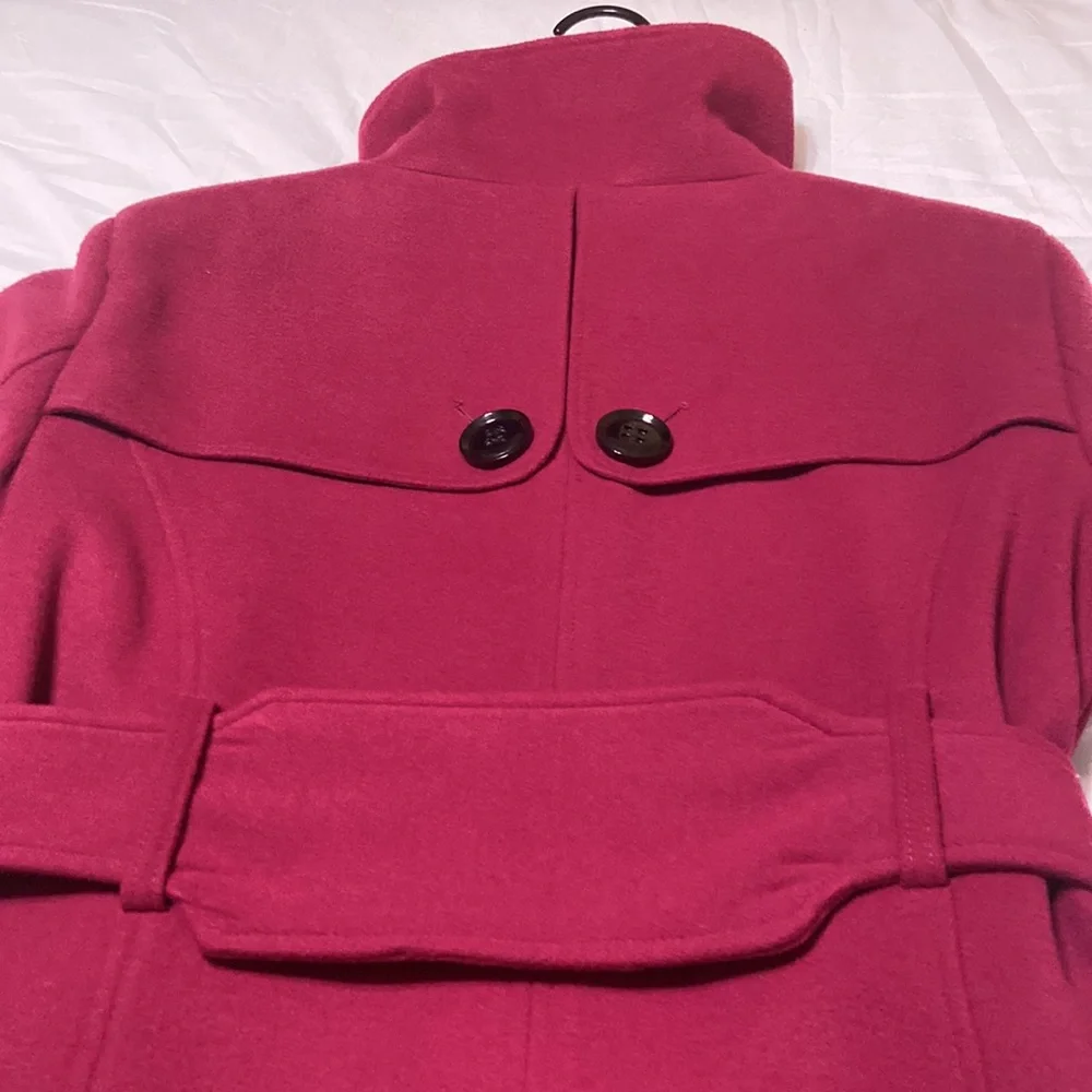 Worthington Fuchsia Peacoat Black Buttons and Tye Waist Size M GORGEOUS! EUC!!! - Picture 11 of 16